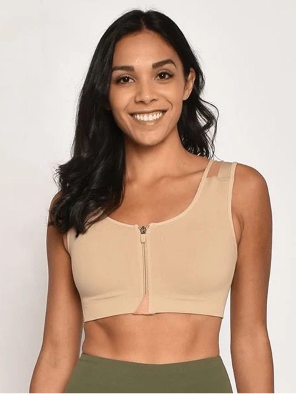 Alignmed Zipper Posture Sports Bra Large